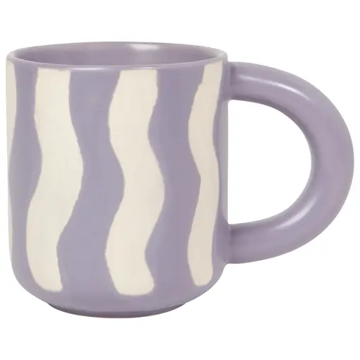 Danica Heirloom Tasse Rayée "Groovy" Mauve 10oz de Danica