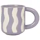 Tasse Rayée "Groovy" Mauve 10oz de Danica