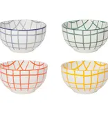 Now Designs Danica Colorful Check Everyday Bowls 14oz, Set of 4