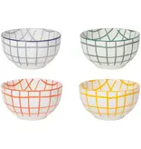 Now Designs Danica Colorful Check Everyday Bowls 14oz, Set of 4
