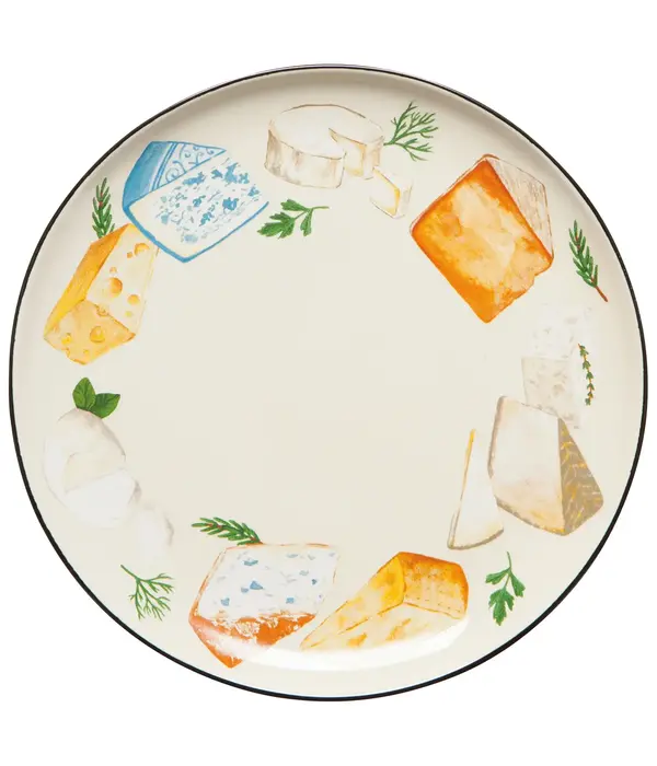 Now Designs Assiette à Fromages Illustrée de Now Designs