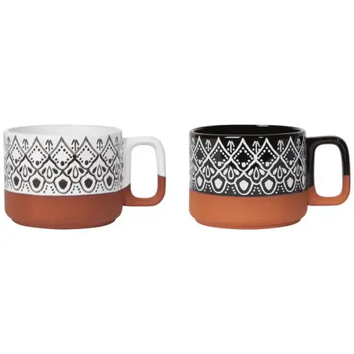 Tasses en Terre Cuite "Harmony" 14oz, ens/2 de Danica