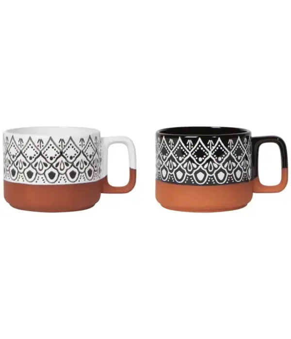 Tasses en Terre Cuite "Harmony" 14oz, ens/2 de Danica