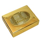  METALLIC GOLD one piece box with window