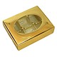  METALLIC GOLD one piece box with window