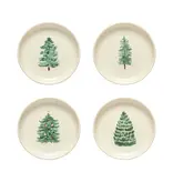 Assiettes Pacifica arbre de Noël 16 cm, ens/4