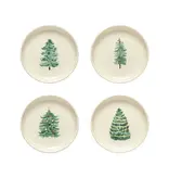 Assiettes Pacifica arbre de Noël 16 cm, ens/4