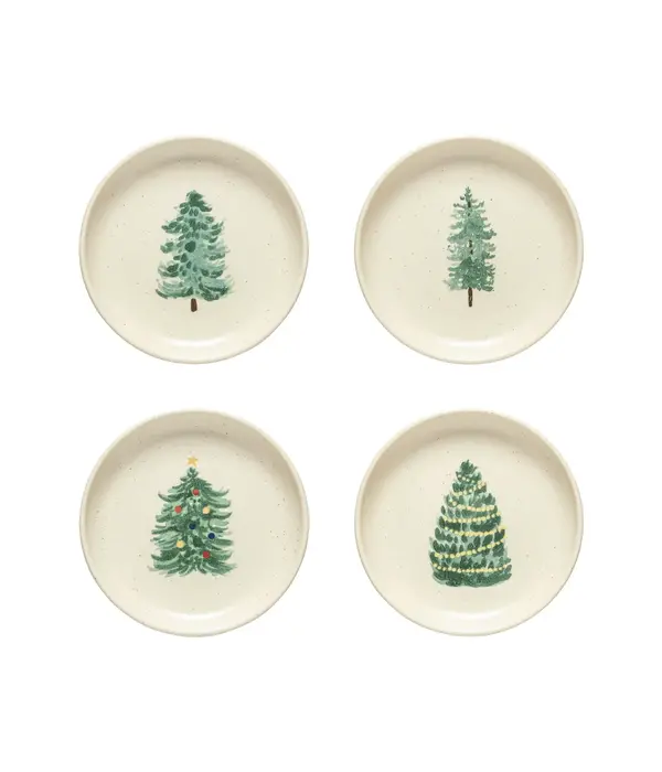 Assiettes Pacifica arbre de Noël 16 cm, ens/4