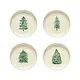 Pacifica Christmas Tree Plates 16 cm, Set of 4