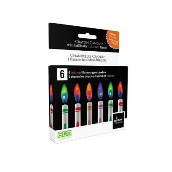 Rainbow Moments COLORED FLAME CRAYON CANDLES