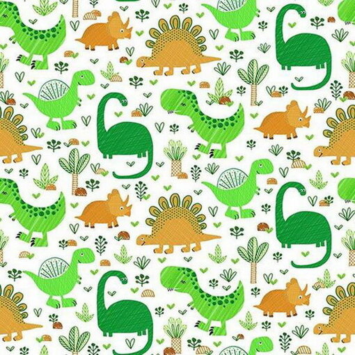 Ensemble de 20 serviettes de table en papier Dinosaures