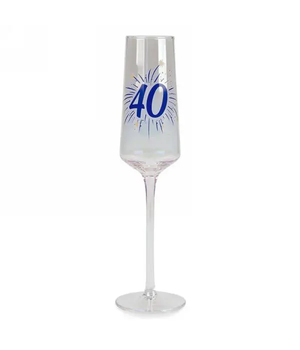 40th Champagne Flute
