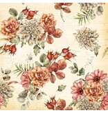 Ensemble de 20 serviettes de table en papier Fleurs d'automne