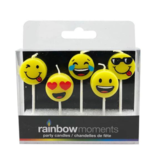 Rainbow Moments Rainbow Moments Emojis Shaped Candles 5pcs
