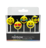 Rainbow Moments Rainbow Moments Emojis Shaped Candles 5pcs