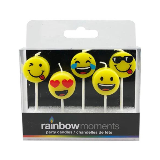 Rainbow Moments Bougies en forme de Emojis, ens/5 de Rainbow Moments