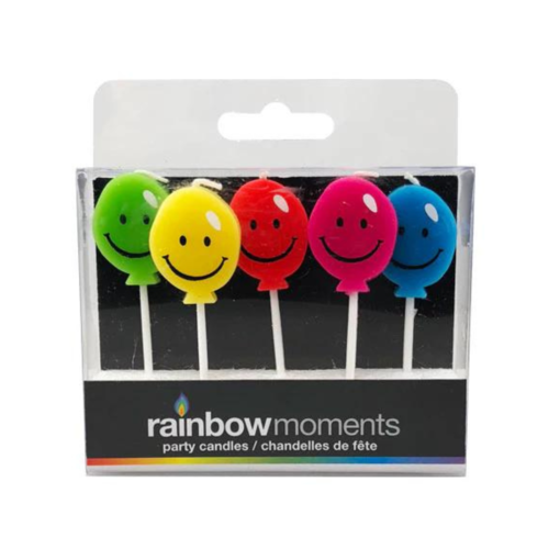 Rainbow Moments Bougies en forme de ballounes, ens/5 de Rainbow Moments