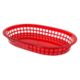 Panier oval rouge en plastique