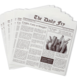 Fox Run Fox Run French Fry Wax Paper Liners, Newsprint, 24-Count