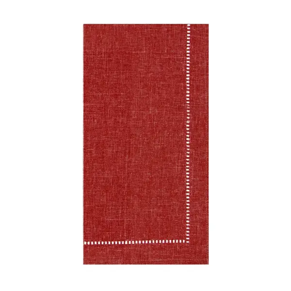 Harman Hemstitch Napkin, Set Of 4 in Red