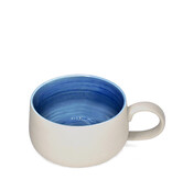 BIA Cordon Bleu Tasse à café en grès 350 ml, beige avec intérieur bleu de BIA