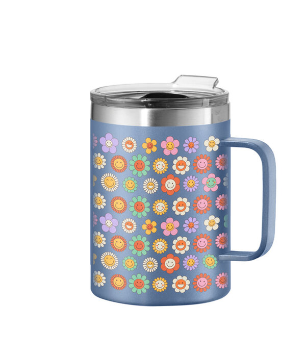 Tasse à double paroi Fleurs Contentes 420ml de OGGI