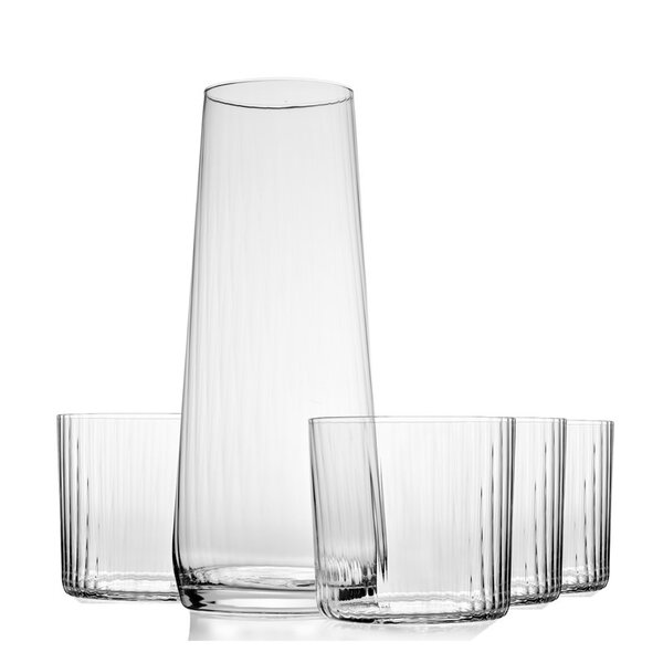 Kronso Lumi  Carafe 1.2 L and 4 Glasses Set