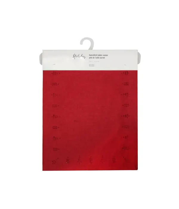 Harman Chemin de table Rouge avec des motifs de sapins