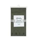 Harman Set of 4 Forest Green Napkins with Tree Patterns