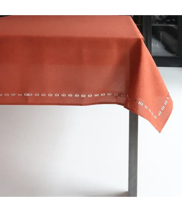 Harman Rust Tablecloth with Pumpkin Patterns 60 x 120"