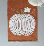 Harman Orange Table Runner with Pumpkin Pattern