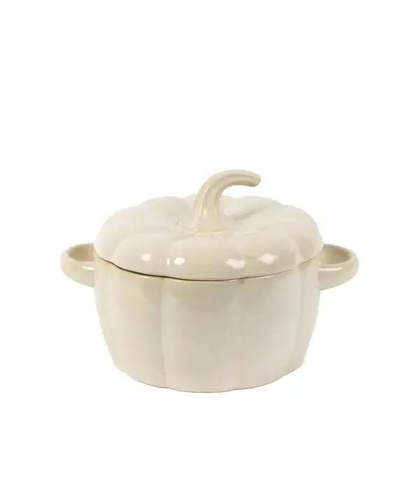 Harman Casserole décorative en grès en forme de citrouille