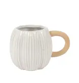 Harman Tasse en grès en forme de citrouille Blanche
