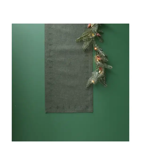 Harman Chemin de table Vert forêt avec des motifs de sapins