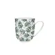 White Fern Pattern Mug with Metallic Details 16 oz
