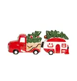 Harman Ensemble de salière et poivrière camion et roulotte de Noël