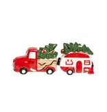 Harman Ensemble de salière et poivrière camion et roulotte de Noël