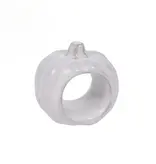 Harman Ensemble de 4 anneaux de serviette en forme de citrouille Blanche