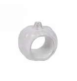 Harman Ensemble de 4 anneaux de serviette en forme de citrouille Blanche