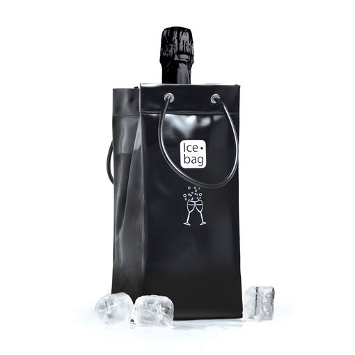 Sac à glace réutilisable pour bouteille de vin Noir