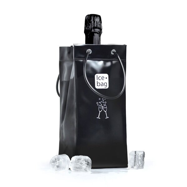 Sac à glace réutilisable pour bouteille de vin Noir