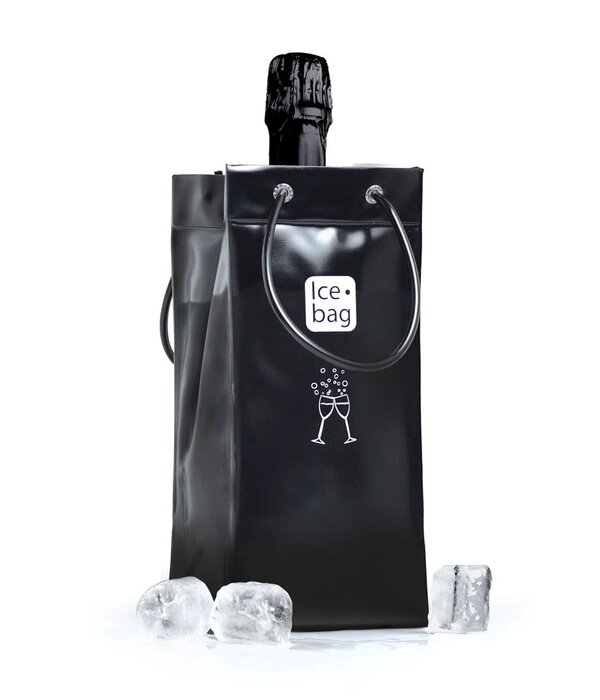 Sac à glace réutilisable pour bouteille de vin Noir