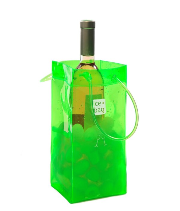 Reusable Wine Bottle Ice Bag Green