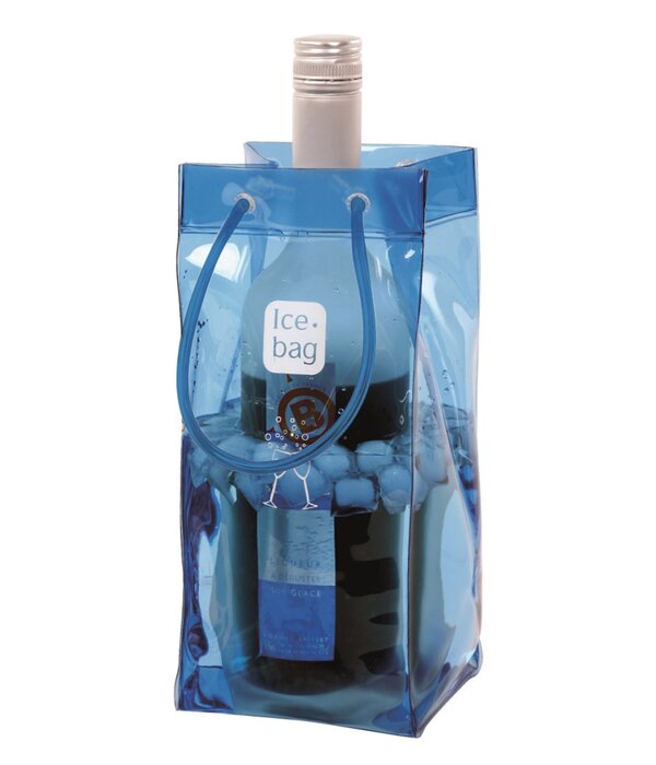 Sac à glace réutilisable pour bouteille de vin Bleu