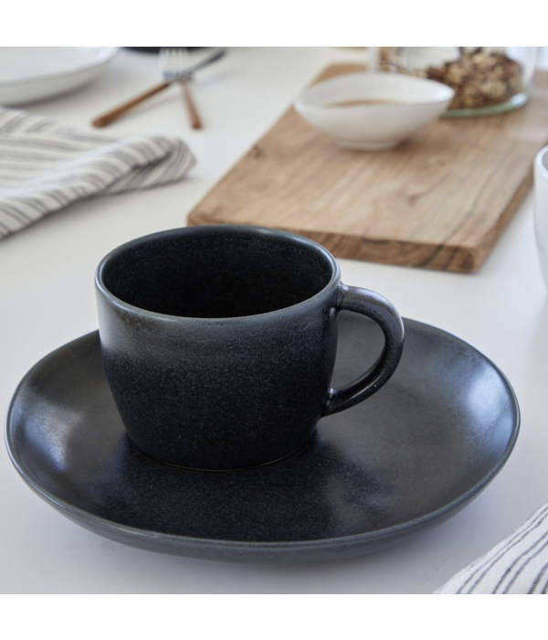Costa Nova Costa Nova "Livia" Black Salad Plate 21cm