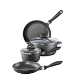 THE CUSTOM CHEF Cuisine::pro® Batterie de cuisine antiadhésif 6 mcx - (Stone) THE CUSTOM CHEF™