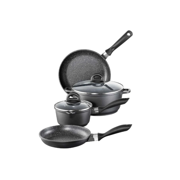 Cuisine::pro® Batterie de cuisine antiadhésif 6 mcx - (Stone) THE CUSTOM CHEF™