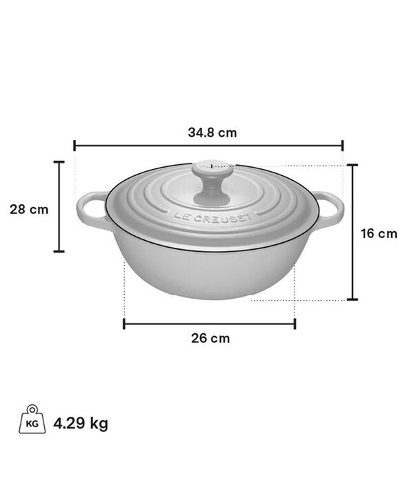 Le Creuset Le Creuset Holly Collection White Chef's Dutch Oven 4.1L
