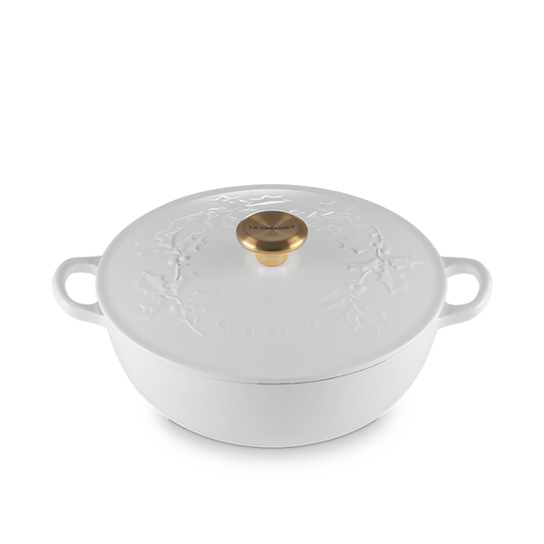 Le Creuset Holly Collection White Chef's Dutch Oven 4.1L