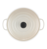 Le Creuset Cocotte ronde peu profonde Meringue 6.2L Le Creuset